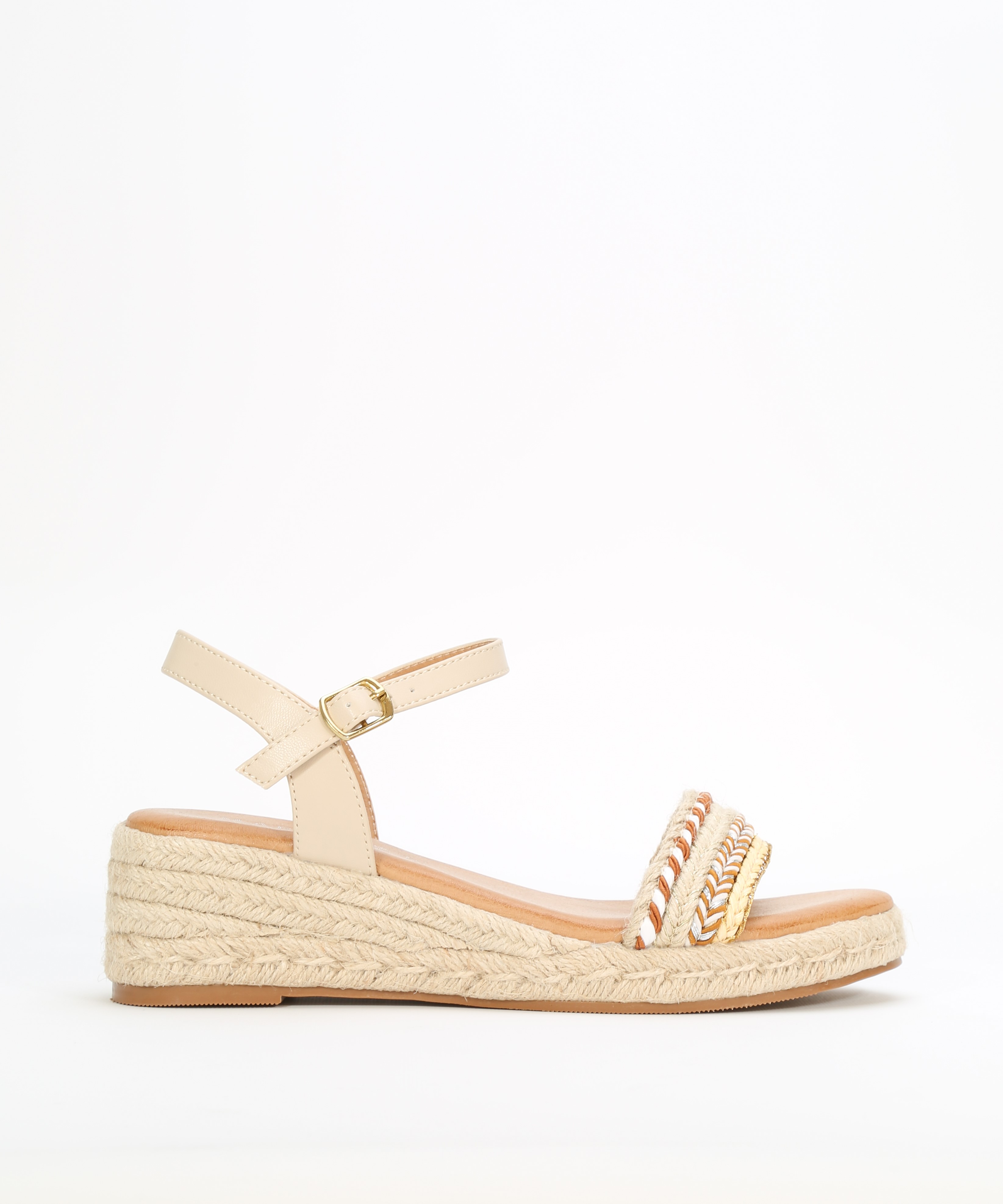 Sandalias esparto combinadas